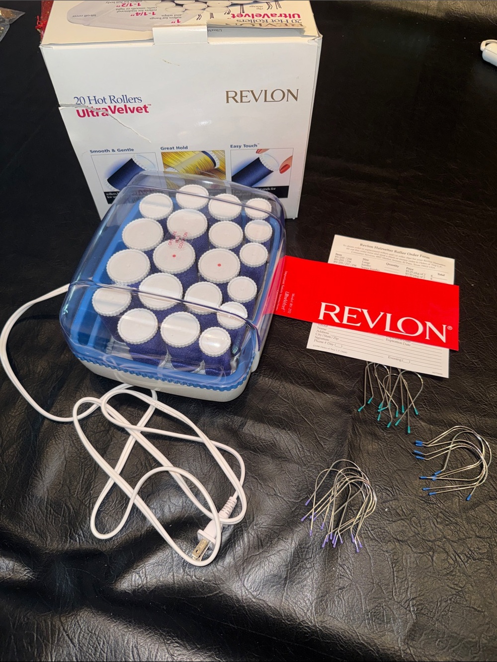 Revlon blue and white hot roller styling set